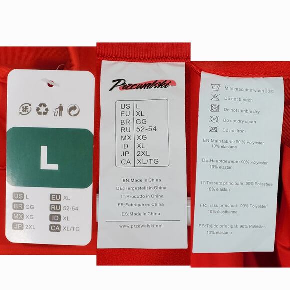 Przewalski Cycling Bike Jacket sz L Men Red Gray Reflective Full Zip Pockets NEW - Picture 3 of 13